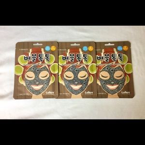 3 face masks bubble charcoal pack K-Beauty LaFlare